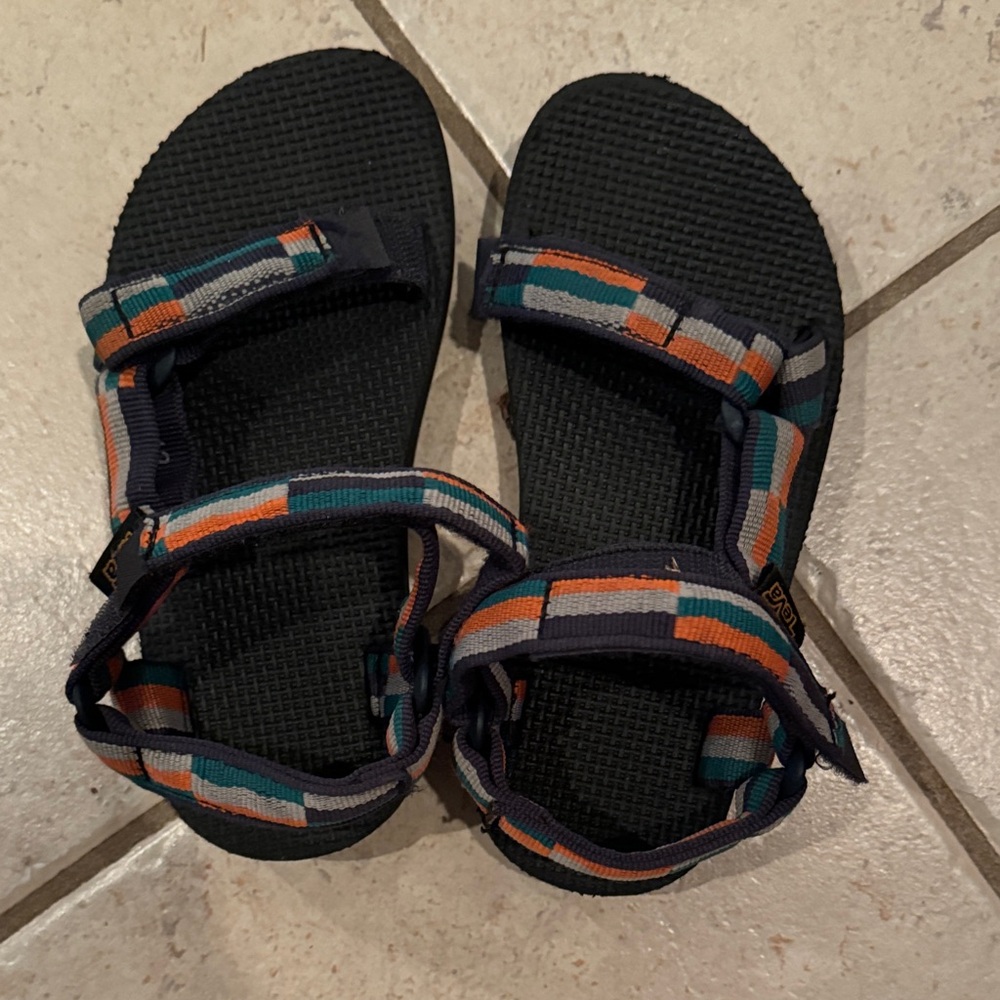 Teva Kids Sandals with Blue and Orange Stripes
